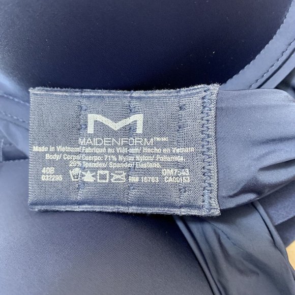 Maidenform One Fabulous Fit Demi T-Shirt Bra Size 40B Navy Blue Style DM7543 - Picture 7 of 9